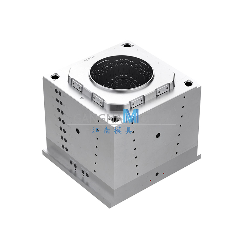 JN-387 塑料圆形藤条洗衣篮模具